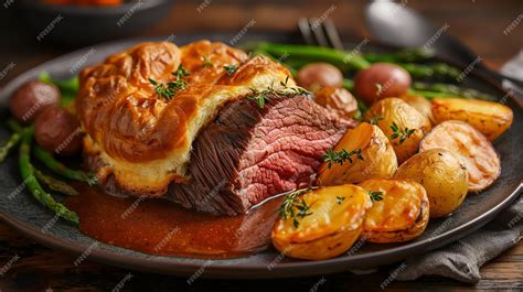 Yorkshire Pudding com Carne Assada: Uma Sinfonia de Sabores Carnescos e Texturas Agradáveis!